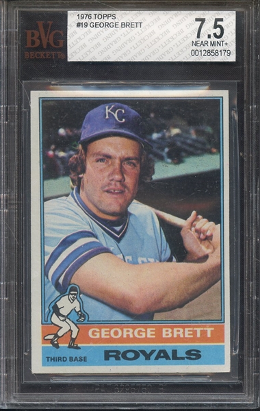 1976 TOPPS 19 GEORGE BRETT BVG NM+ 7.5