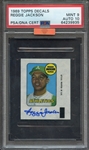 1969 TOPPS DECALS SIGNED REGGIE JACKSON PSA MINT 9 PSA/DNA AUTO 10 MBA BRONZE