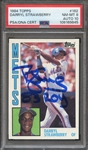 1984 TOPPS 182 SIGNED DARRYL STRAWBERRY "83 ROY" PSA NM-MT 8 PSA/DNA AUTO 10