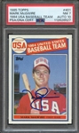 1985 TOPPS 401 SIGNED MARK MCGWIRE PSA NM 7 PSA/DNA AUTO 10