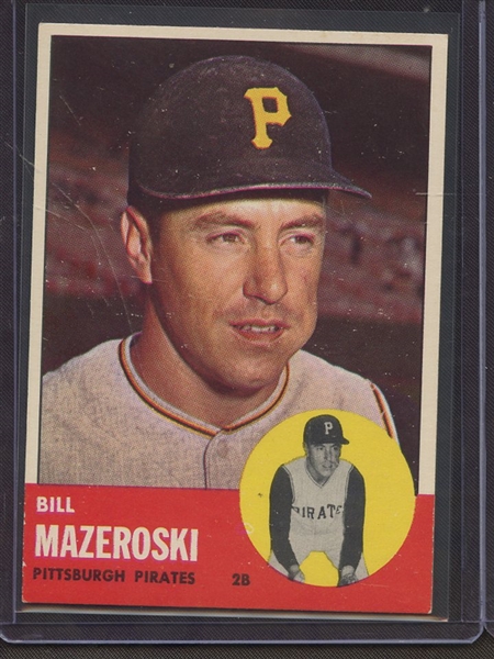 1963 TOPPS 323 BILL MAZEROSKI EX