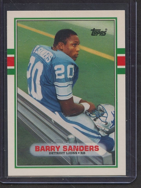 1989 TOPPS TRADED 83T SIGNED BARRY SANDERS NM-MT