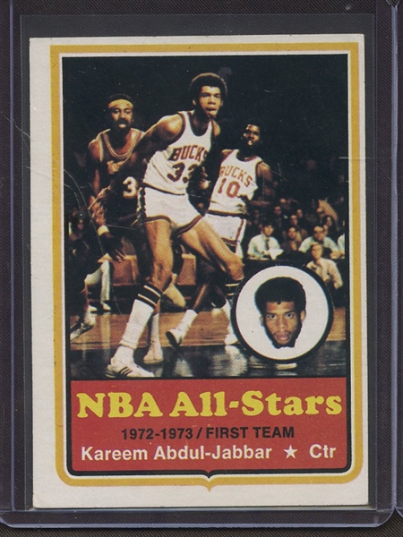 1973 TOPPS 50 KAREEM ABDUL-JABBAR VG-EX