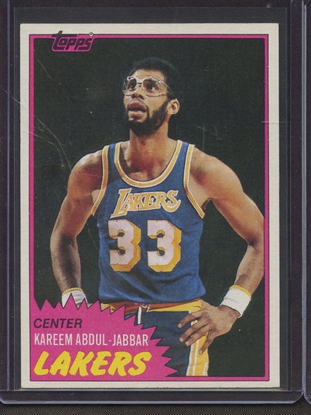 1981 TOPPS 20 KAREEM ABDUL JABBAR EX