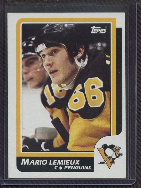 1986 TOPPS 122 MARIO LEMIUEX EX-MT