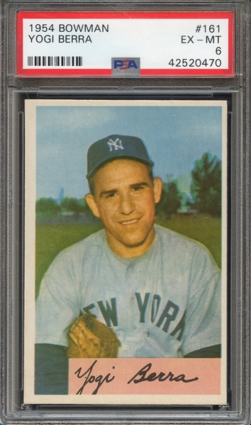 1954 BOWMAN 161 YOGI BERRA  PSA EX-MT 6