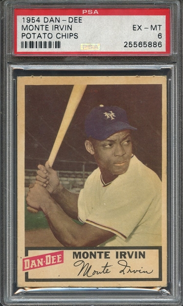 1954 DAN-DEE POTATO CHIPS  MONTE IRVIN POTATO CHIPS PSA EX-MT 6