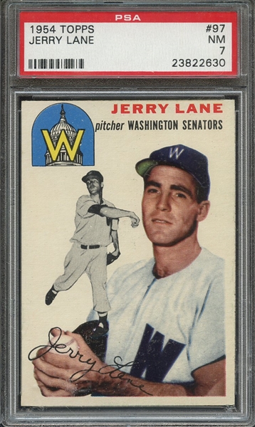 1954 TOPPS 97 JERRY LANE  PSA NM 7