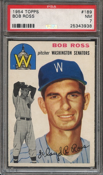 1954 TOPPS 189 BOB ROSS  PSA NM 7