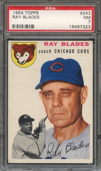 1954 TOPPS 243 RAY BLADES  PSA NM 7