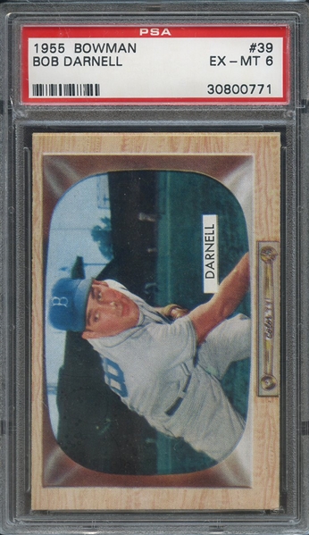 1955 BOWMAN 39 BOB DARNELL  PSA EX-MT 6