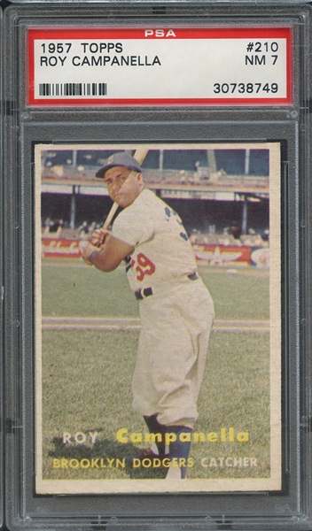 1957 TOPPS 210 ROY CAMPANELLA  PSA NM 7