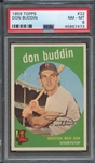 1959 TOPPS 32 DON BUDDIN  PSA NM-MT 8