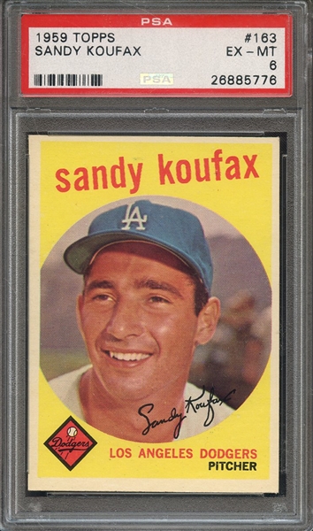 1959 TOPPS 163 SANDY KOUFAX  PSA EX-MT 6
