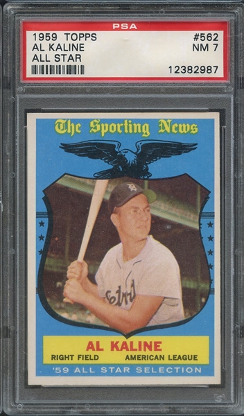 1959 TOPPS 562 AL KALINE ALL STAR PSA NM 7