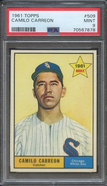 1961 TOPPS 509 CAMILO CARREON  PSA MINT 9