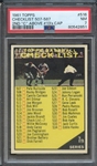 1961 TOPPS 516 CHECKLIST 507-587 2ND "C" ABOVE #13s CAP PSA NM 7