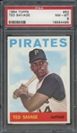 1964 TOPPS 62 TED SAVAGE  PSA NM-MT 8