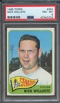 1965 TOPPS 284 NICK WILLHITE  PSA NM-MT 8