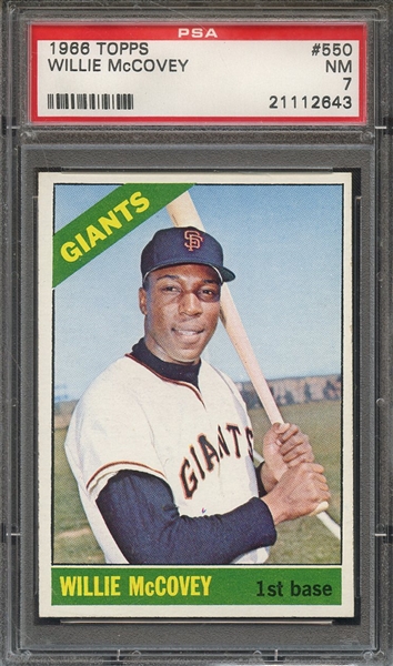 1966 TOPPS 550 WILLIE McCOVEY  PSA NM 7