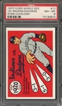 1970 FLEER WORLD SERIES (BLUE BACK) 17 1920 INDIANS/DODGERS STAN COVELESKI PSA NM-MT 8