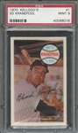 1970 KELLOGGS 1 ED KRANEPOOL  PSA MINT 9