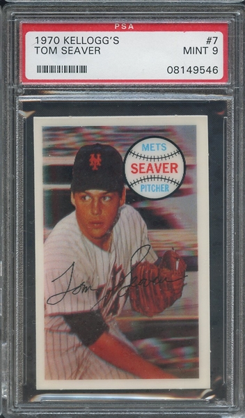 1970 KELLOGGS 7 TOM SEAVER  PSA MINT 9