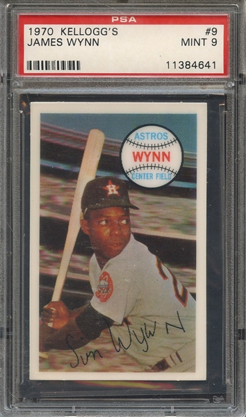 1970 KELLOGGS 9 JAMES WYNN  PSA MINT 9