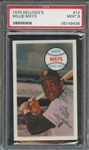 1970 KELLOGGS 12 WILLIE MAYS  PSA MINT 9