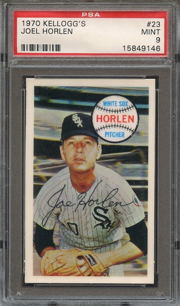 1970 KELLOGGS 23 JOEL HORLEN  PSA MINT 9