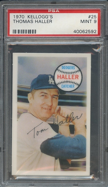 1970 KELLOGGS 25 THOMAS HALLER  PSA MINT 9