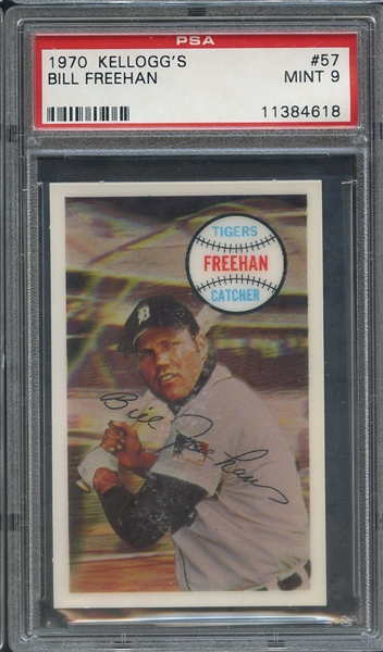 1970 KELLOGGS 57 BILL FREEHAN  PSA MINT 9