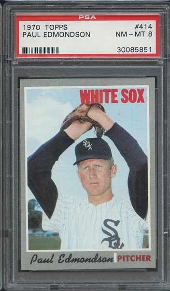 1970 TOPPS 414 PAUL EDMONDSON  PSA NM-MT 8