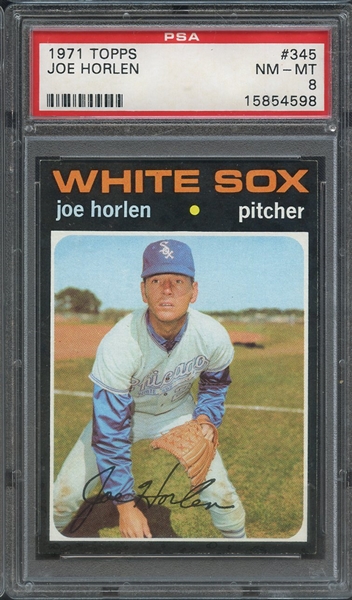 1971 TOPPS 345 JOE HORLEN  PSA NM-MT 8