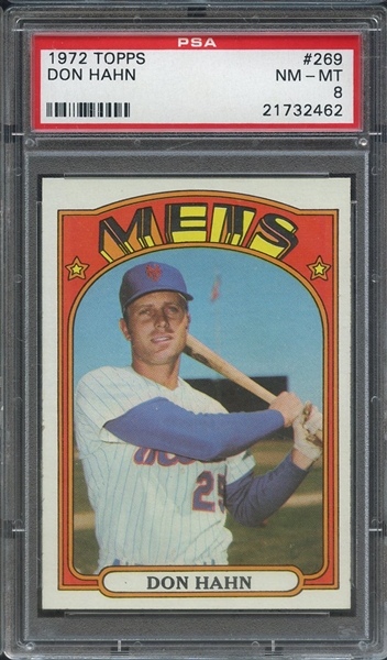 1972 TOPPS 269 DON HAHN  PSA NM-MT 8