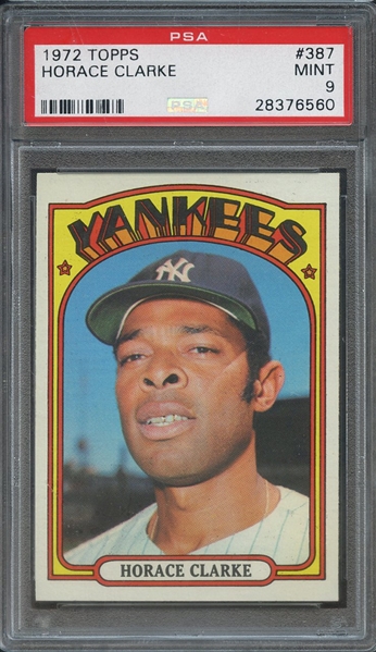 1972 TOPPS 387 HORACE CLARKE  PSA MINT 9