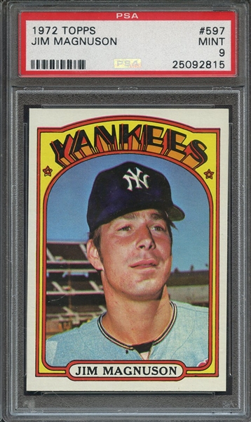 1972 TOPPS 597 JIM MAGNUSON  PSA MINT 9