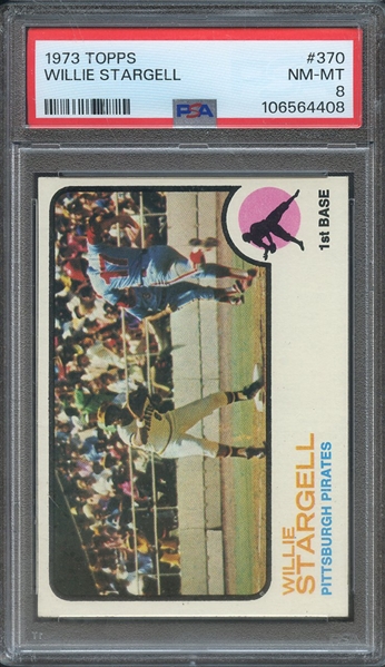 1973 TOPPS 370 WILLIE STARGELL  PSA NM-MT 8