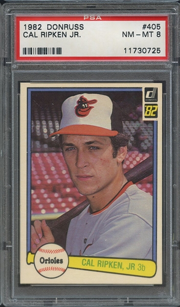 1982 DONRUSS 405 CAL RIPKEN JR.  PSA NM-MT 8