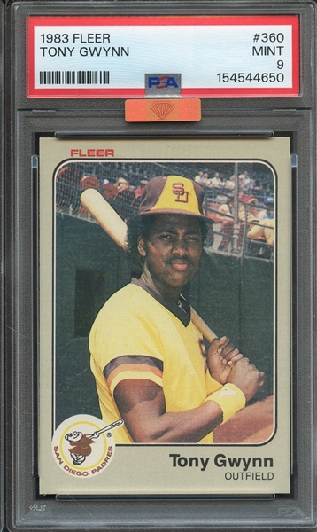 1983 FLEER 360 TONY GWYNN  PSA MINT 9 MBA BRONZE