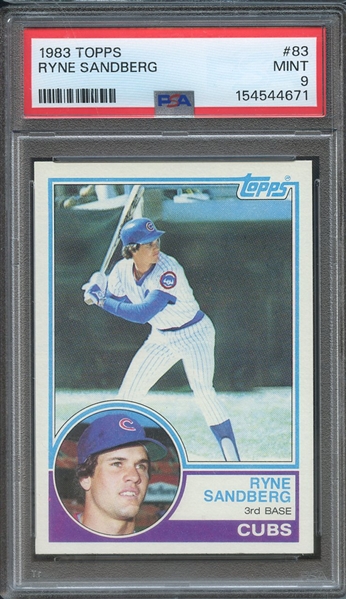 1983 TOPPS 83 RYNE SANDBERG  PSA MINT 9