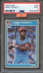 1985 FLEER 286 KIRBY PUCKETT  PSA MINT 9 MBA BRONZE