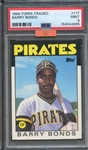 1986 TOPPS TRADED 11T BARRY BONDS  PSA MINT 9 MBA BRONZE
