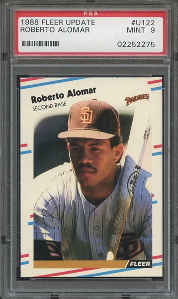 1988 FLEER UPDATE U-122 ROBERTO ALOMAR  PSA MINT 9