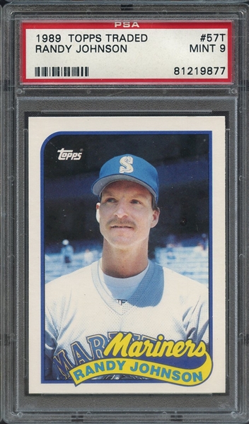 1989 TOPPS TRADED 57T RANDY JOHNSON  PSA MINT 9