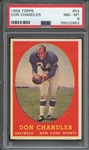 1958 TOPPS 54 DON CHANDLER  PSA NM-MT 8
