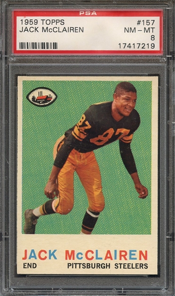 1959 TOPPS 157 JACK McCLAIREN  PSA NM-MT 8