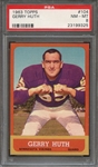 1963 TOPPS 104 GERRY HUTH  PSA NM-MT 8
