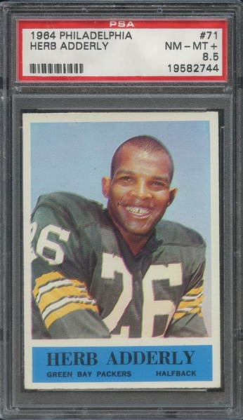 1964 PHILADELPHIA 71 HERB ADDERLY  PSA NM-MT+ 8.5