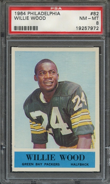 1964 PHILADELPHIA 82 WILLIE WOOD  PSA NM-MT 8